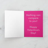  hart met Rozen Wenskaart Feestdagen Kaart (Binnen)