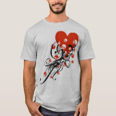 Hart met schedels en zwendel T-Shirt (Voorkant)