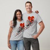 Hart met schedels en zwendel T-Shirt (Unisex)