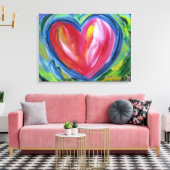 Hart met schilderen van kunstschilderingen op hoop canvas afdruk (Insitu (Woonkamer))
