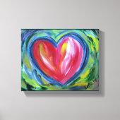 Hart met schilderen van kunstschilderingen op hoop canvas afdruk (Voorkant)