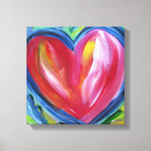 Hart met schilderen van kunstschilderingen op hoop canvas afdruk
