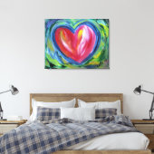 Hart met schilderen van kunstschilderingen op hoop canvas afdruk (Insitu (Slaapkamer))