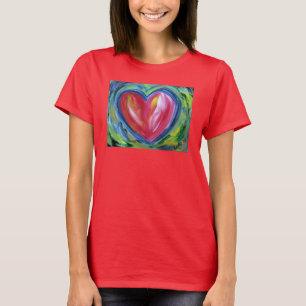 Hart met Shirten voor het schilderen van de liefde T-shirt