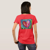 Hart met Shirten voor het schilderen van de liefde T-shirt (Achterkant volledig)