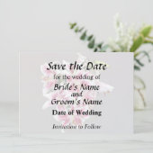 Hart met Stargazer-lelies Save The Date (Staand voorkant)