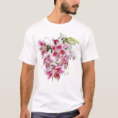 Hart met Stargazer Lilies T-shirt (Voorkant)