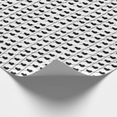 Hart met strepen zwart en wit cadeaupapier (Hoek)