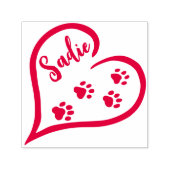 Hart met trappenverf afdrukken en aangepaste naam  zelfinktende stempel (Design)