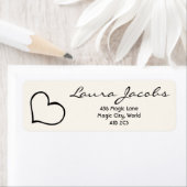 Hart Met Uw Naam Script Aangepaste Cadeausetiket A Etiket (Insitu)