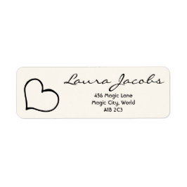 Hart Met Uw Naam Script Aangepaste Cadeausetiket A Etiket