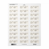 Hart Met Uw Naam Script Aangepaste Cadeausetiket A Etiket (Full Sheet)