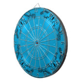 Hart met ventilator en blauwe vlinder dartbord (Voorkant Rechts)