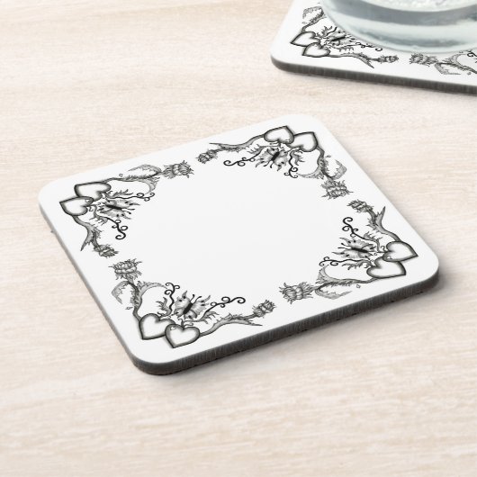 Hart met ventilator en vlinder bier onderzetter (Linkerzijde)