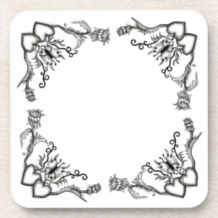 Hart met ventilator en vlinder bier onderzetter