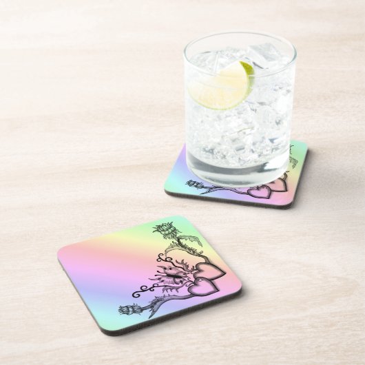 Hart met ventilator en vlinder bier onderzetter (Rechterzijde)