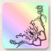 Hart met ventilator en vlinder bier onderzetter (Voorkant)