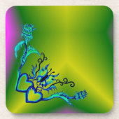 Hart met ventilator en vlinder bier onderzetter (Voorkant)