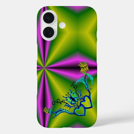 Hart met ventilator en vlinder Case-Mate iPhone case (Achterkant)