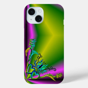 Hart met ventilator en vlinder iPhone 15 case