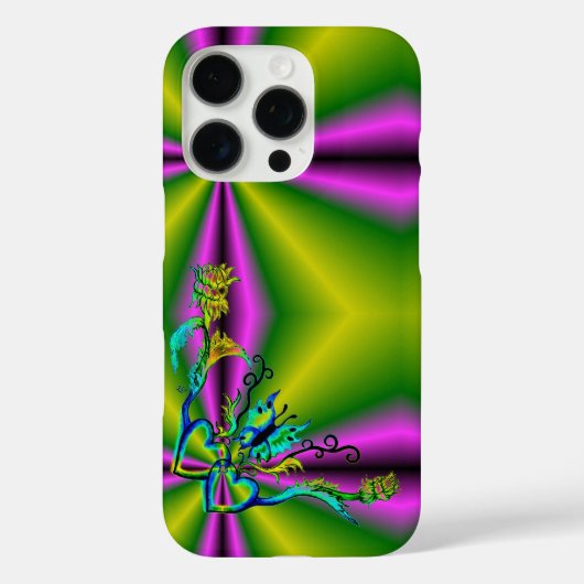 Hart met ventilator en vlinder Case-Mate iPhone case (Achterkant)