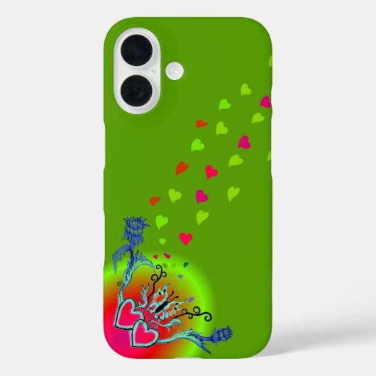 Hart met ventilator en vlinder Case-Mate iPhone case (Achterkant)