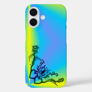 Hart met ventilator en vlinder iPhone 16 hoesje