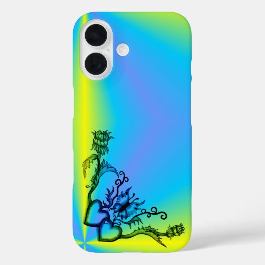 Hart met ventilator en vlinder Case-Mate iPhone case (Achterkant)