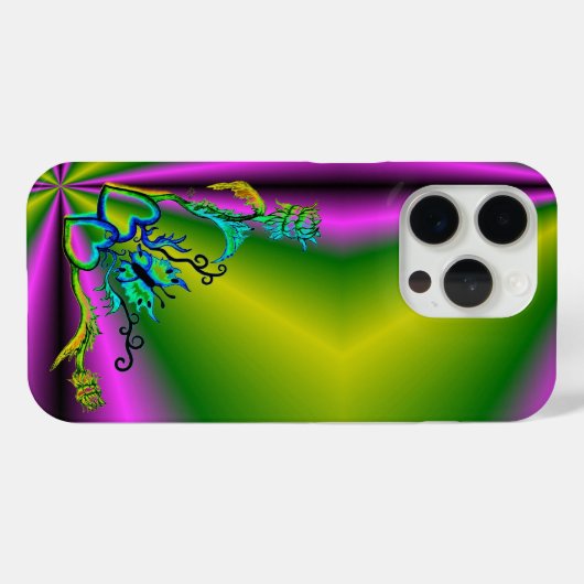 Hart met ventilator en vlinder Case-Mate iPhone case (Achterkant (horizontaal))