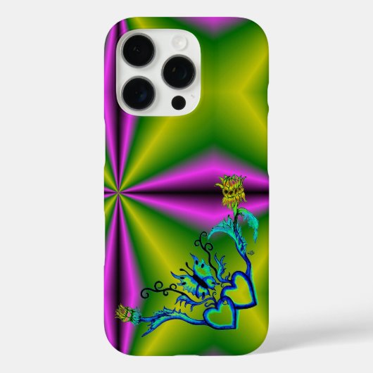 Hart met ventilator en vlinder Case-Mate iPhone case (Achterkant)