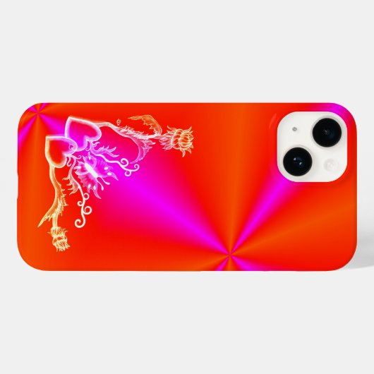 Hart met ventilator en vlinder Case-Mate iPhone case (Achterkant (horizontaal))