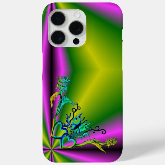 Hart met ventilator en vlinder Case-Mate iPhone case (Achterkant)