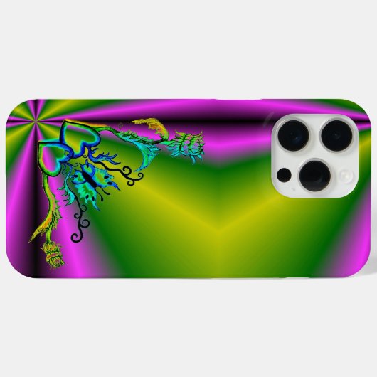 Hart met ventilator en vlinder Case-Mate iPhone case (Achterkant (horizontaal))