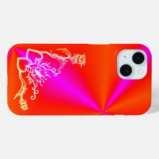 Hart met ventilator en vlinder Case-Mate iPhone case (Achterkant (horizontaal))