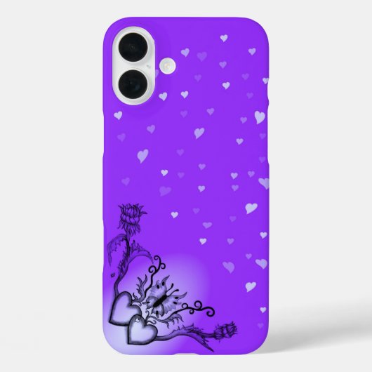 Hart met ventilator en vlinder Case-Mate iPhone case (Achterkant)