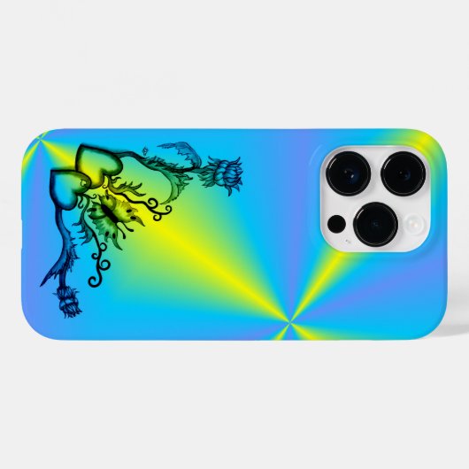 Hart met ventilator en vlinder Case-Mate iPhone case (Achterkant (horizontaal))