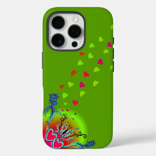 Hart met ventilator en vlinder Case-Mate iPhone case (Achterkant)