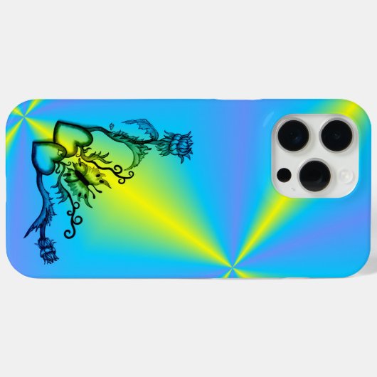 Hart met ventilator en vlinder Case-Mate iPhone case (Achterkant (horizontaal))