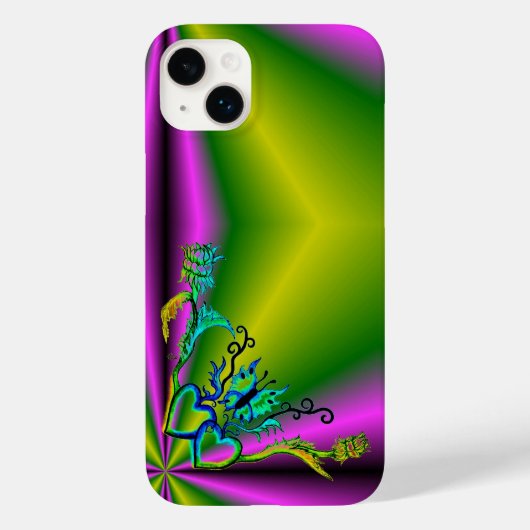 Hart met ventilator en vlinder Case-Mate iPhone case (Achterkant)