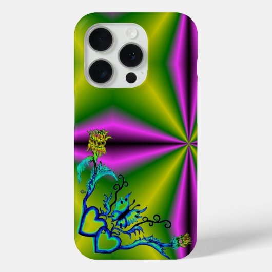 Hart met ventilator en vlinder Case-Mate iPhone case (Achterkant)