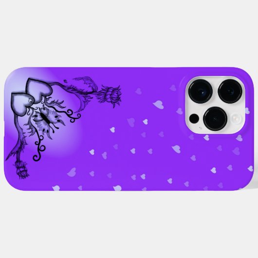 Hart met ventilator en vlinder Case-Mate iPhone case (Achterkant (horizontaal))