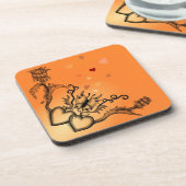 Hart met ventilator en vlinder drankjes onderzetter (Linkerzijde)