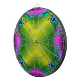 Hart met ventilator en vlinder op groen dartbord (Voorkant Rechts)
