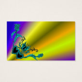 Hart met ventilator en vlinder op regenboog visitekaartje (Achterkant)