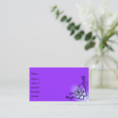 Hart met ventilator en vlinder op regenboog visitekaartje (Staand voorkant)