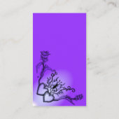 Hart met ventilator en vlinder op regenboog visitekaartje (Achterkant)