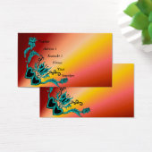 Hart met ventilator en vlinder op regenboog visitekaartje (Bureau)