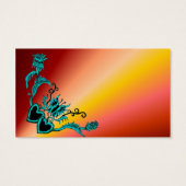 Hart met ventilator en vlinder op regenboog visitekaartje (Achterkant)