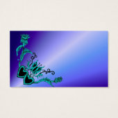 Hart met ventilator en vlinder op regenboog visitekaartjes (Achterkant)