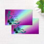 Hart met ventilator en vlinder op regenboog visitekaartjes (Bureau)